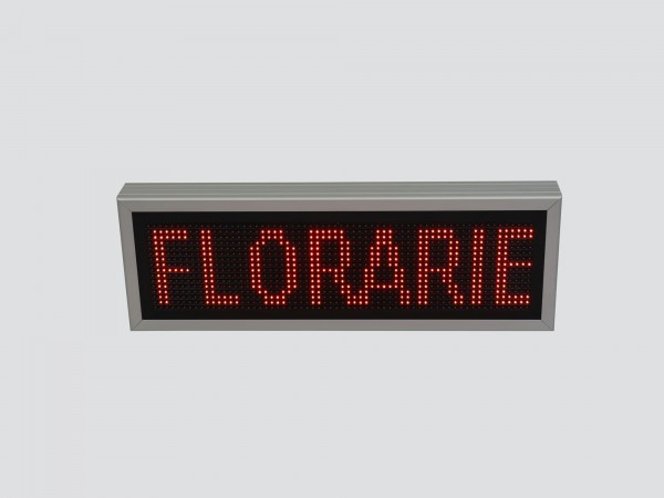 Reclama cu LED-uri 730mm x 250mm, configuratie 64 x 16 P10 pentru FLORARIE
