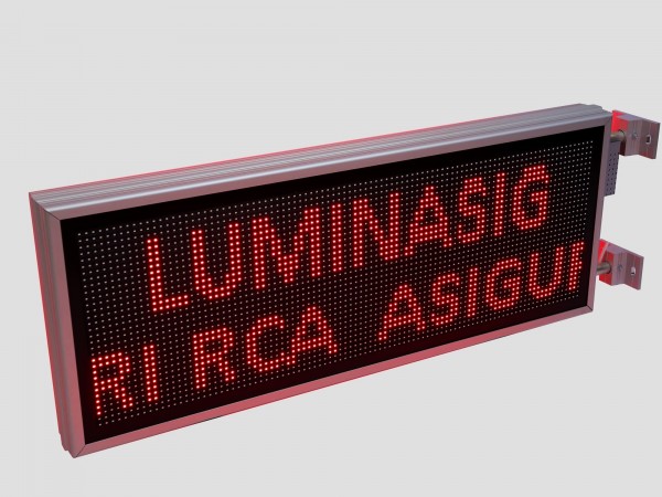 Afisaj programabil cu LED-uri DUBLA FATA 1050mm x 410mm pentru ASIGURARI
